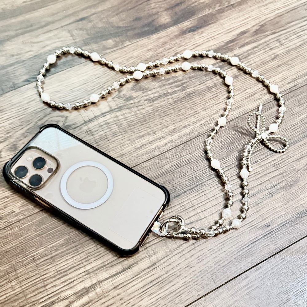 Cell Phone Crossbody with Silver Chain